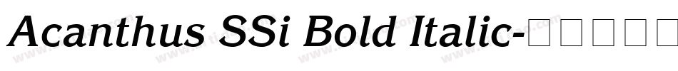 Acanthus SSi Bold Italic字体转换